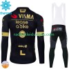 Set Langarmtrikot + Trägerhose Lange Winter Thermal Fleece Visma Lease A Bike 2024 N001